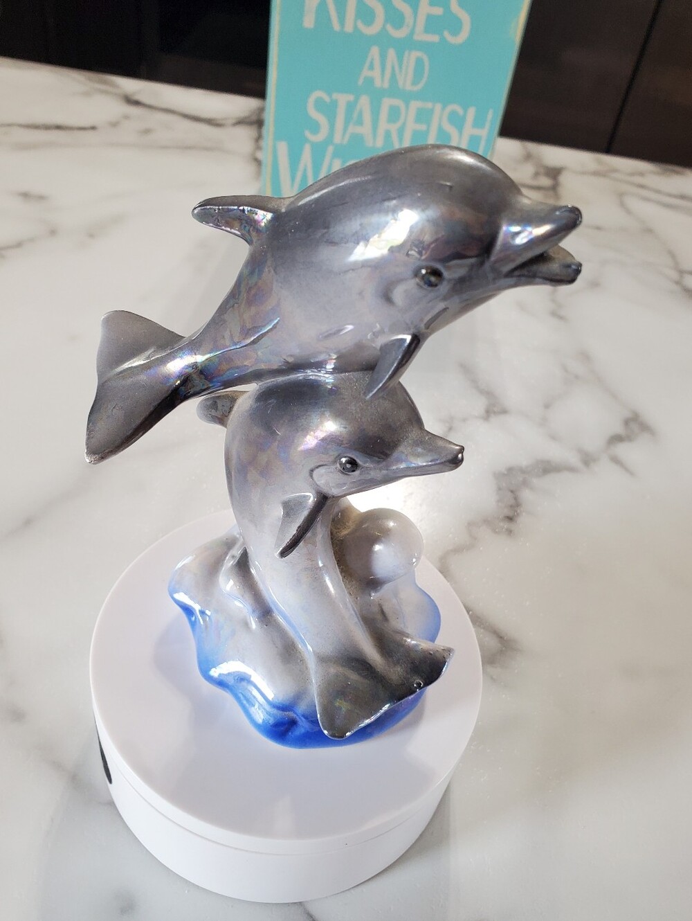 Iridescent Dolphins Figurine - Picture 3 of 13